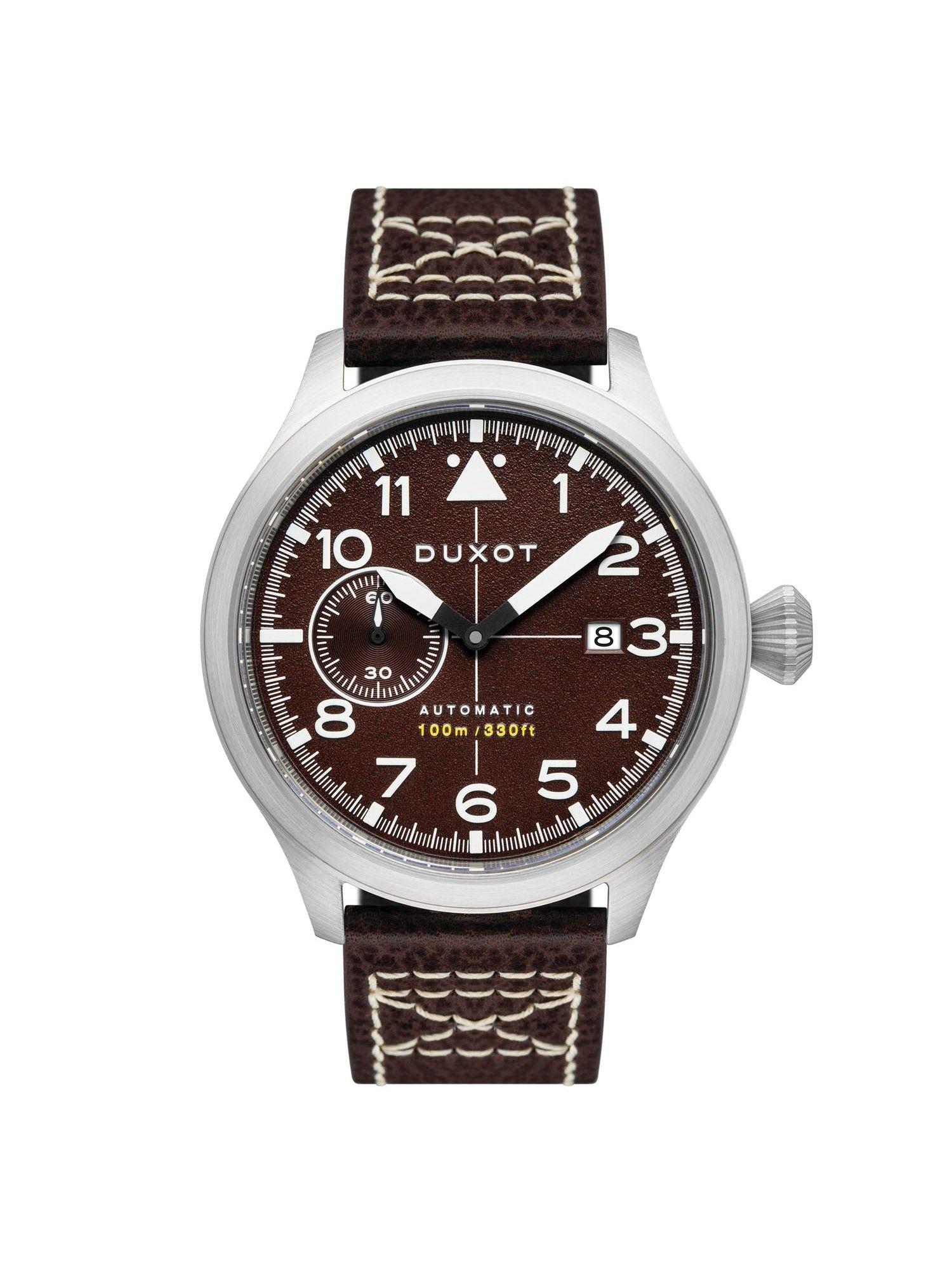 altius pilot mechanical automatic brown round dial mens watch - dx-2024-03