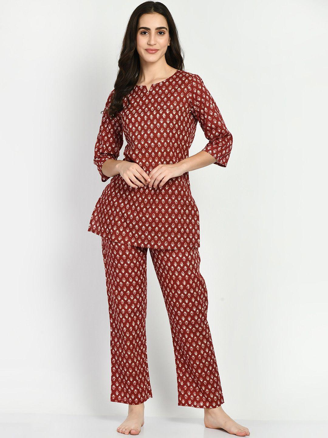 altiven women printed night suit