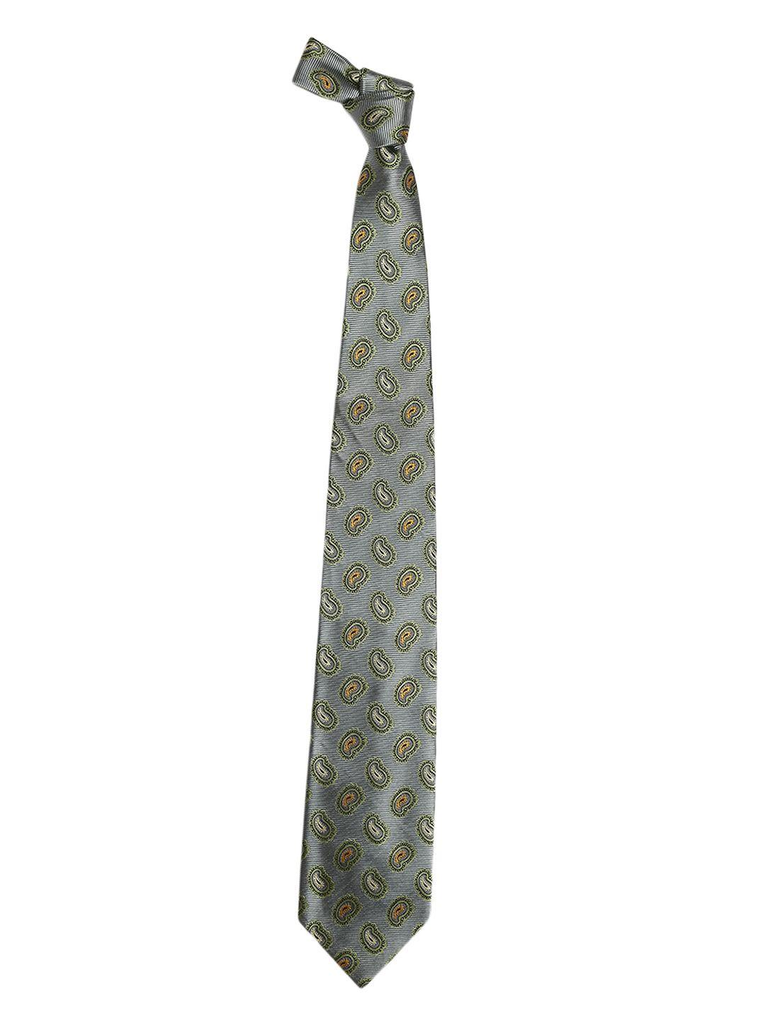alvaro castagnino green & orange printed skinny tie