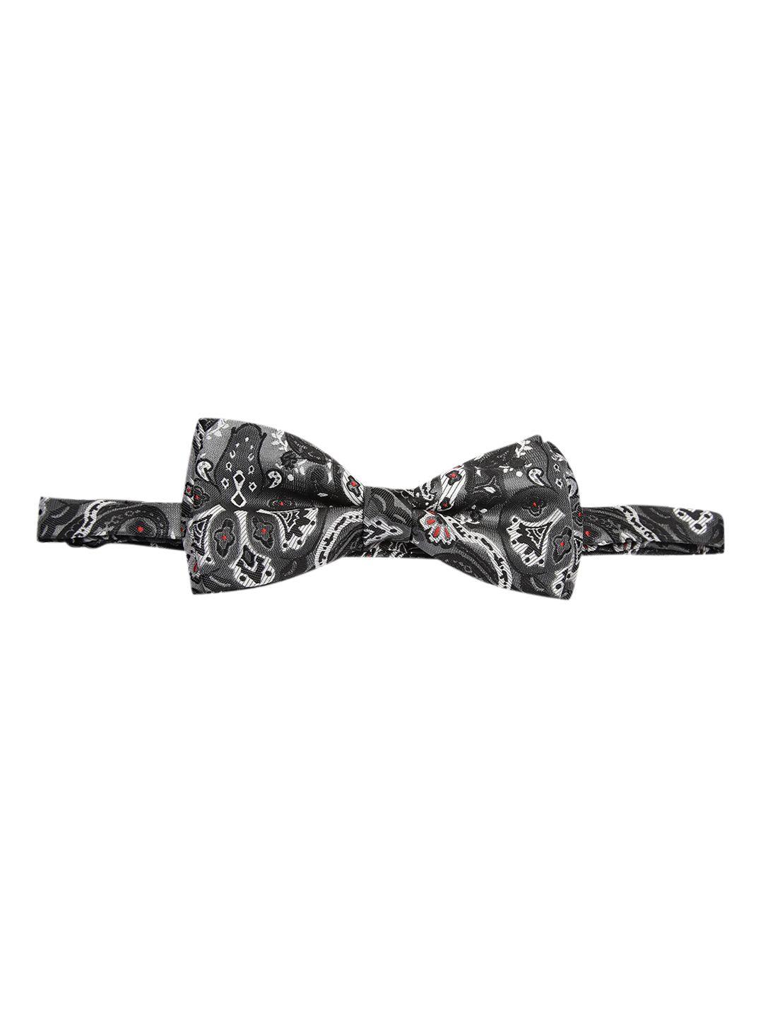 alvaro castagnino grey printed bow tie