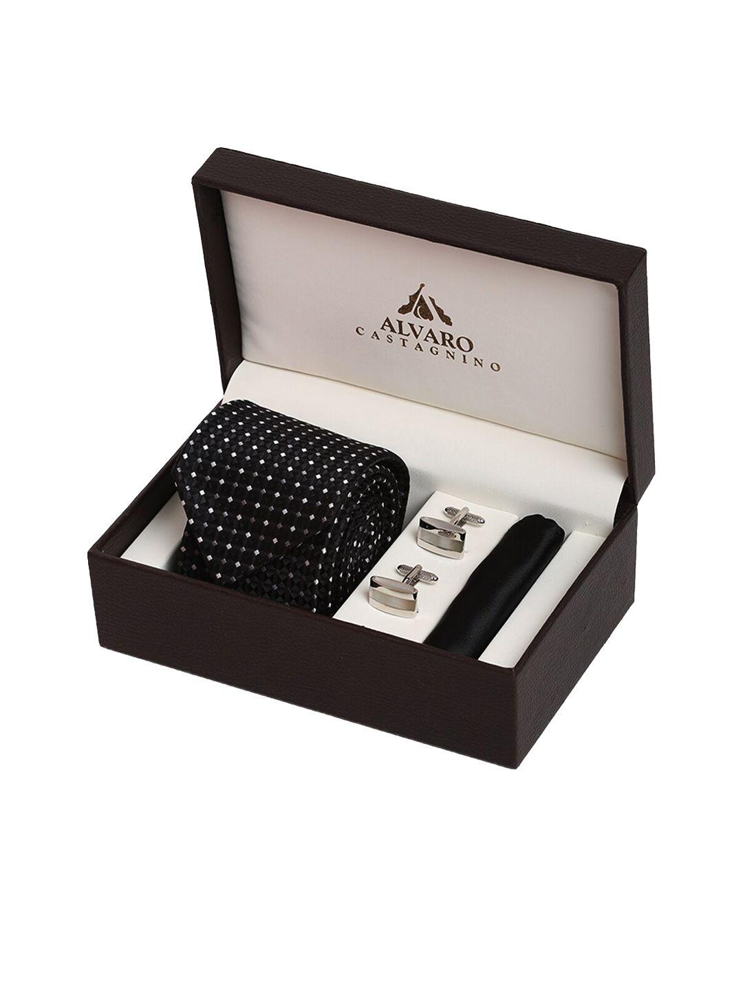 alvaro castagnino men black & white accessory gift set