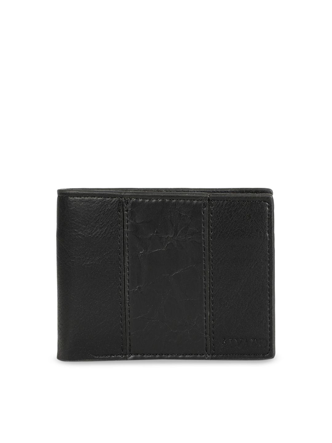 alvaro castagnino men black solid two fold wallet