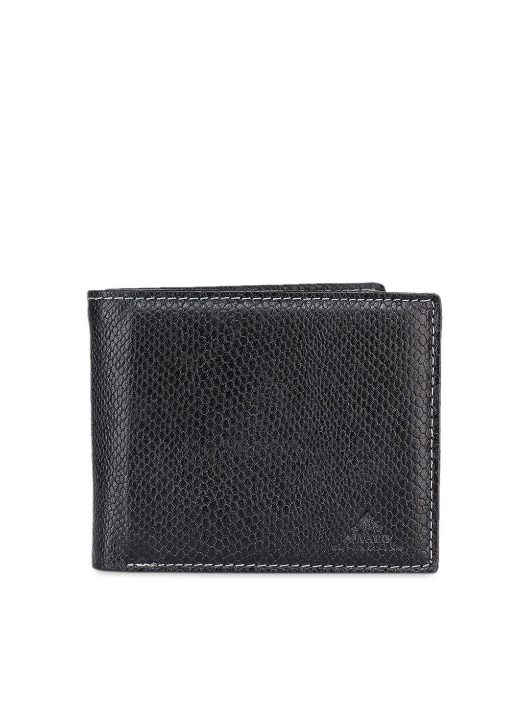alvaro castagnino men black solid two fold wallet