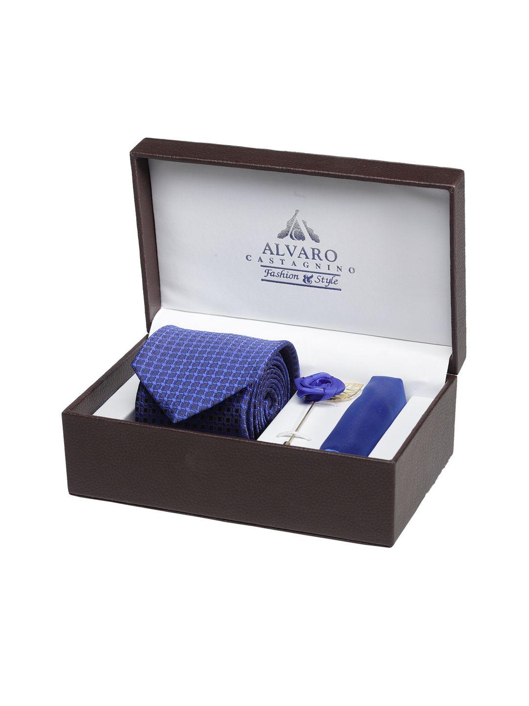 alvaro castagnino men blue accessory gift set