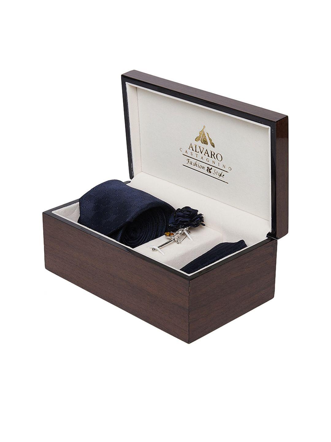 alvaro castagnino men blue accessory gift set