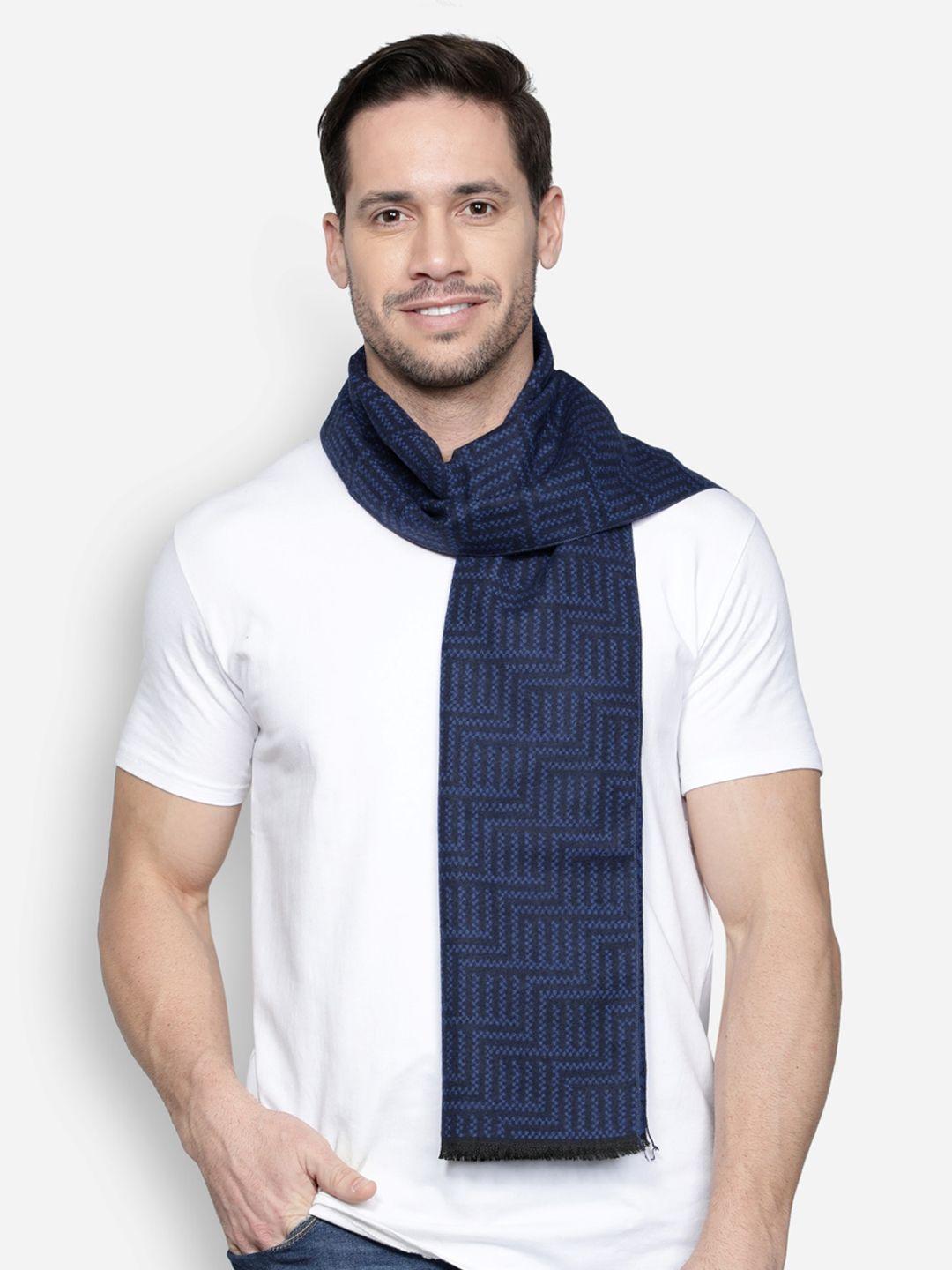 alvaro castagnino men blue knitted muffler