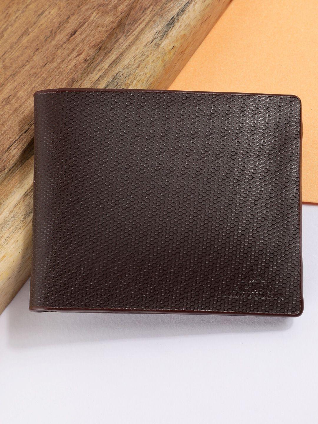 alvaro castagnino men brown & black leather two fold wallet