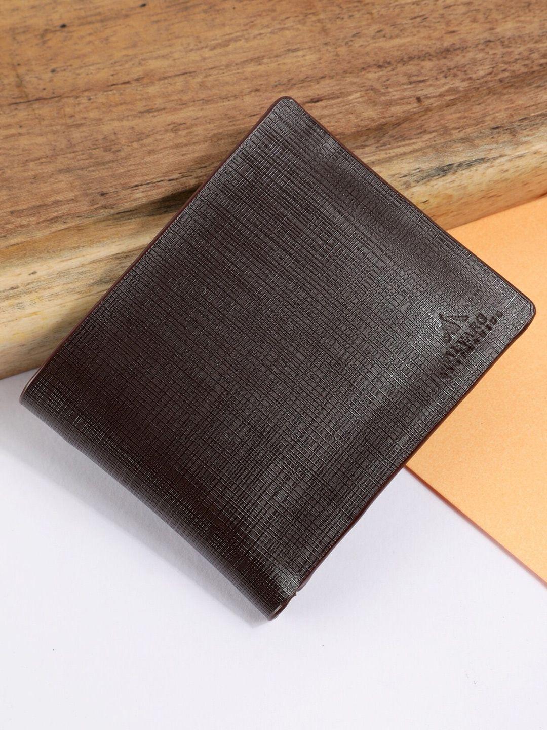 alvaro castagnino men brown leather two fold wallet