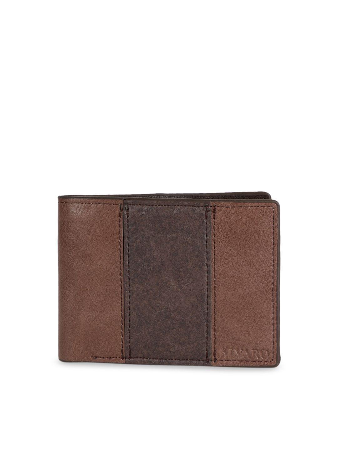 alvaro castagnino men brown solid two fold wallet