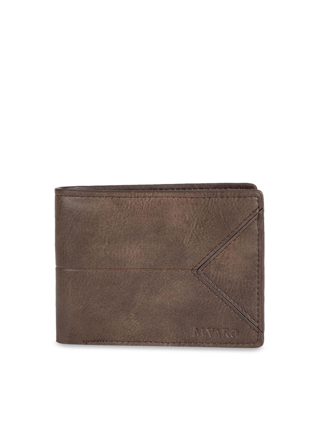 alvaro castagnino men brown solid two fold wallet