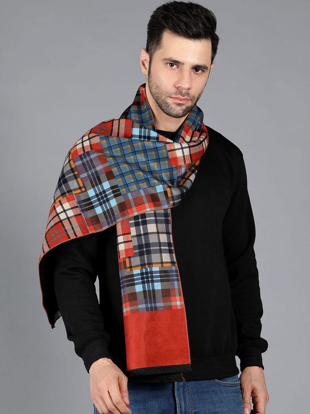 alvaro castagnino men geometric printed reversible merino wool muffler