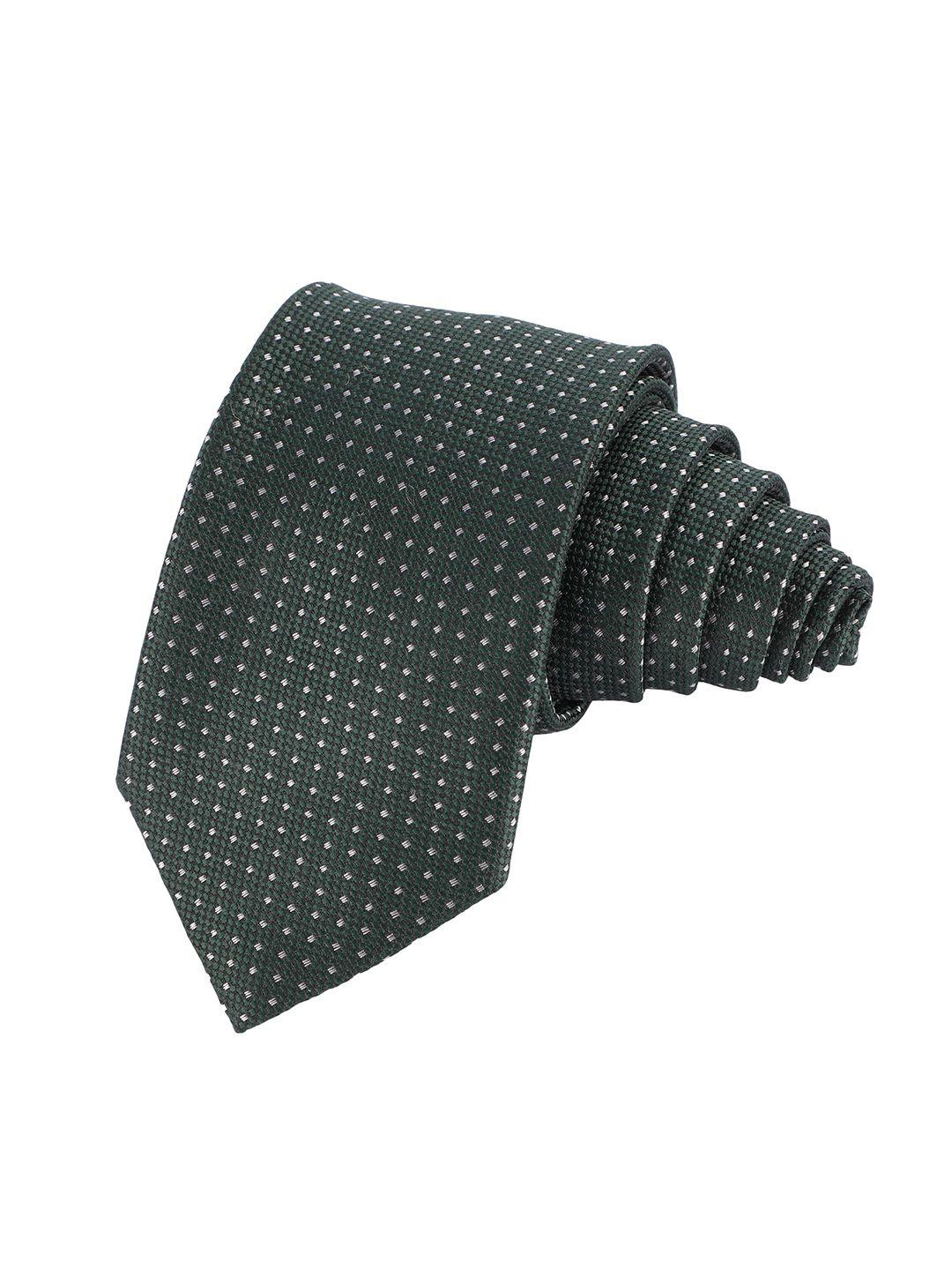 alvaro castagnino men green & grey woven design broad tie