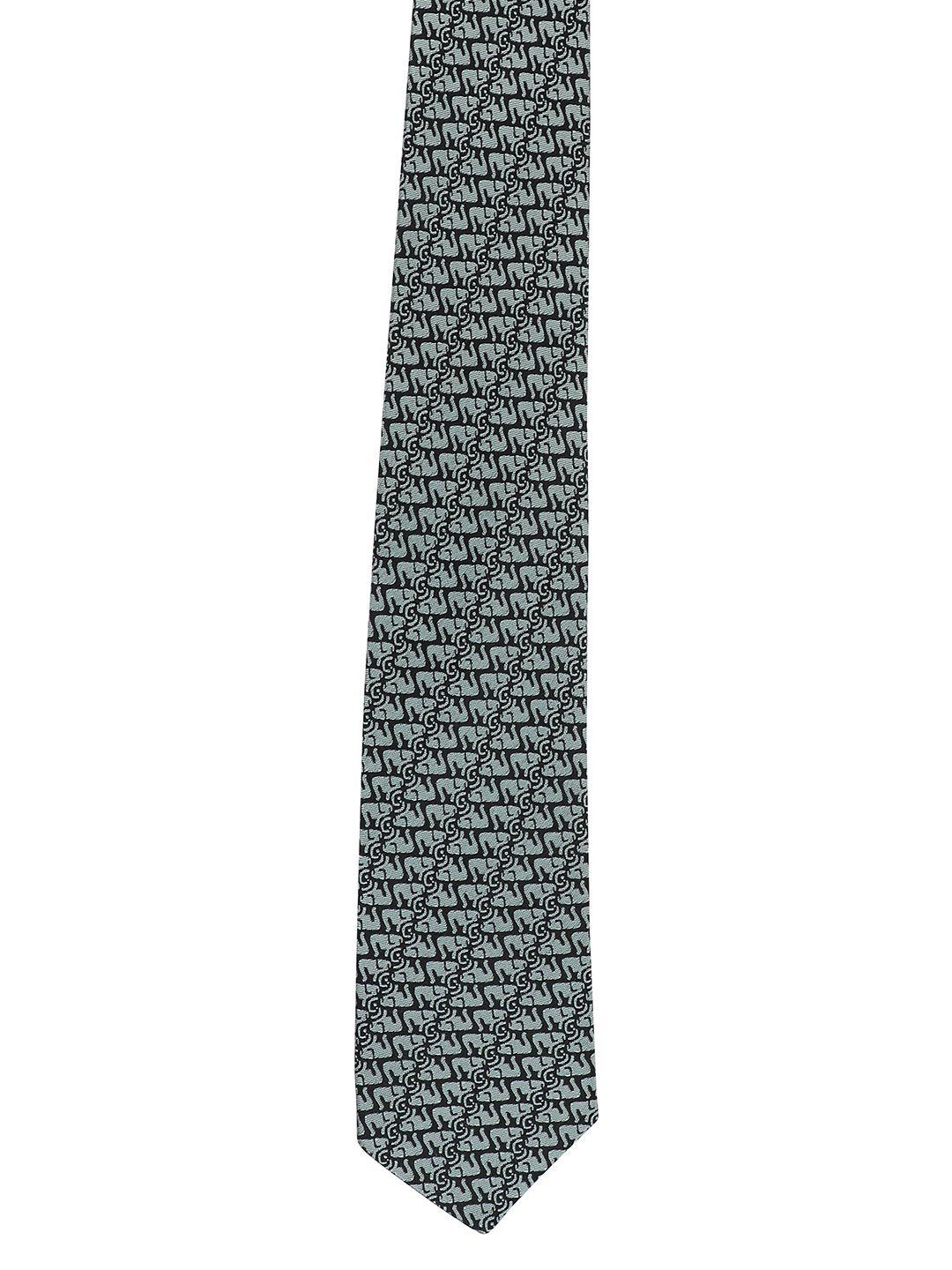 alvaro castagnino men grey woven design broad tie