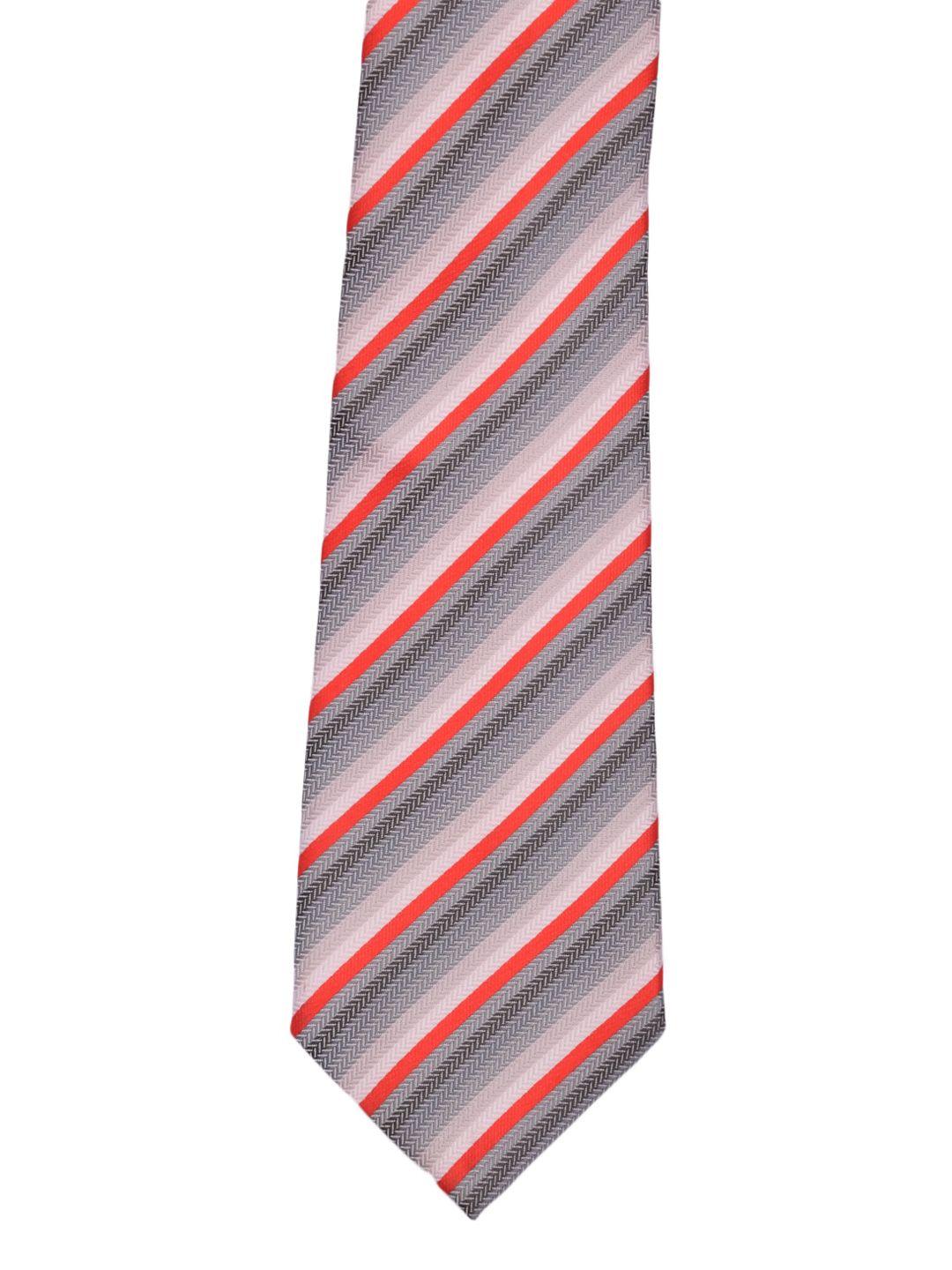 alvaro castagnino men orange & grey broad tie