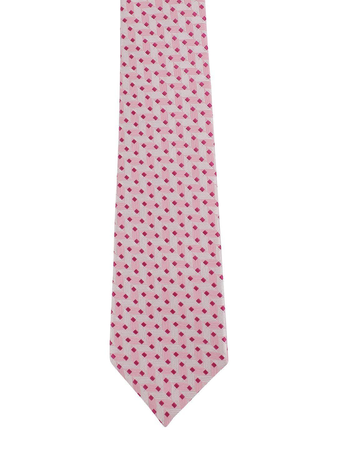 alvaro castagnino men pink printed skinny tie