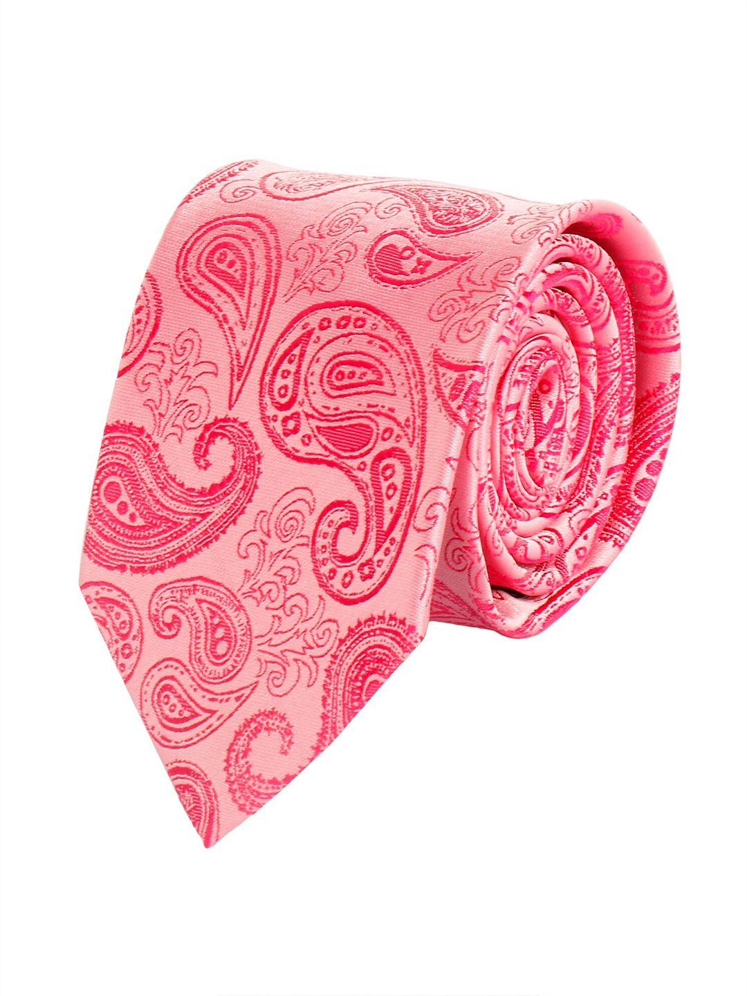 alvaro castagnino men pink woven design broad tie