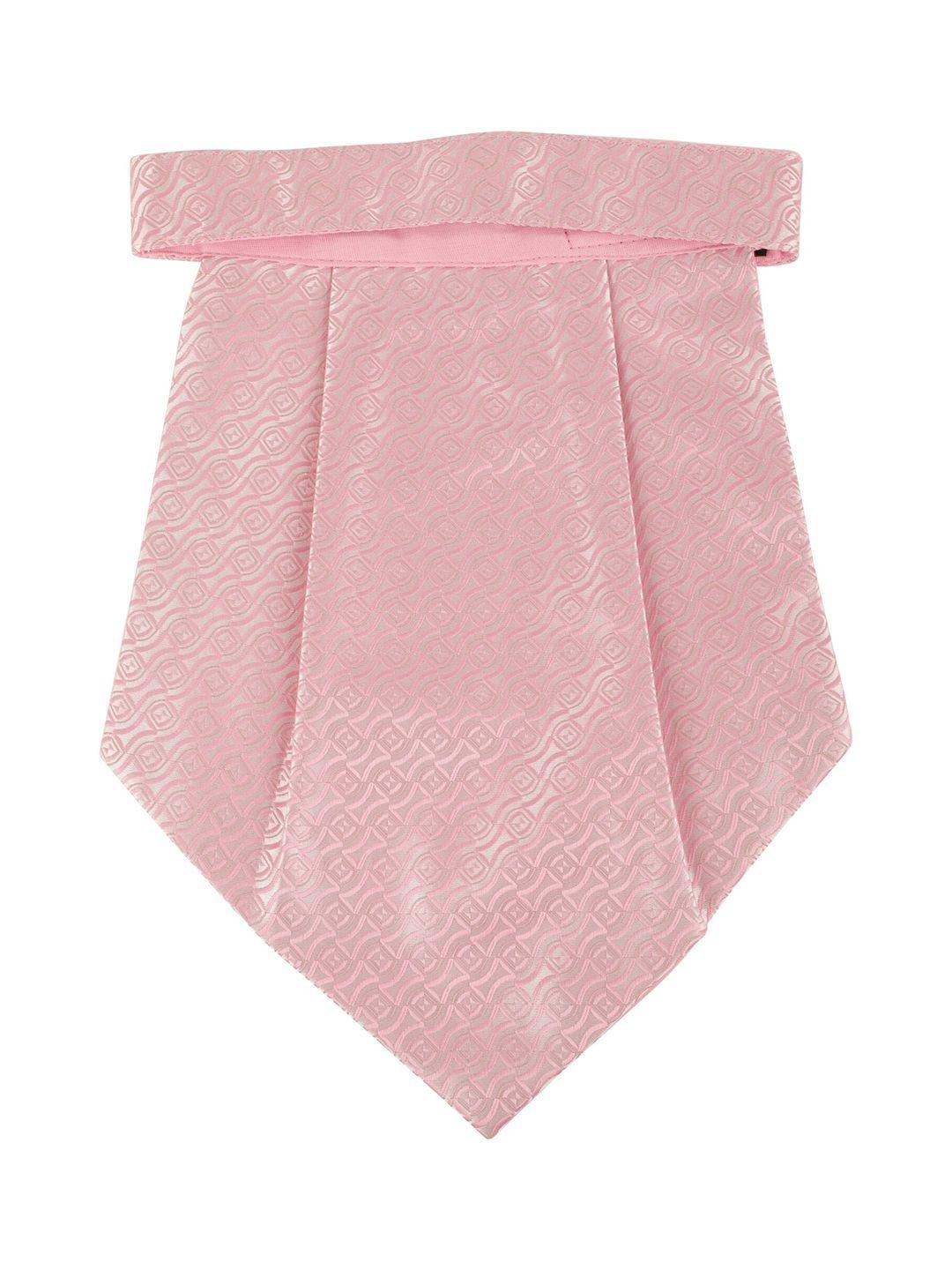 alvaro castagnino men pink woven design cravat