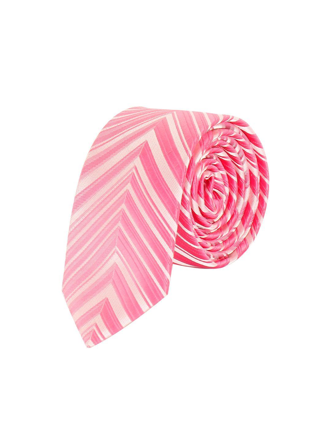 alvaro castagnino men pink woven design skinny tie