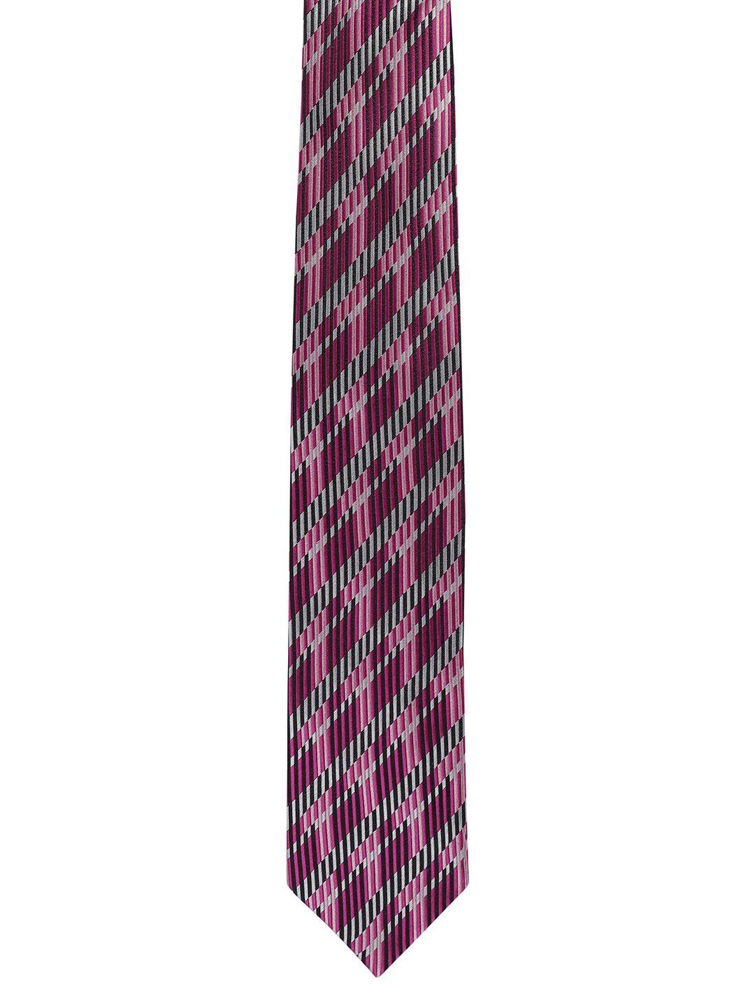 alvaro castagnino men purple & white woven design broad tie
