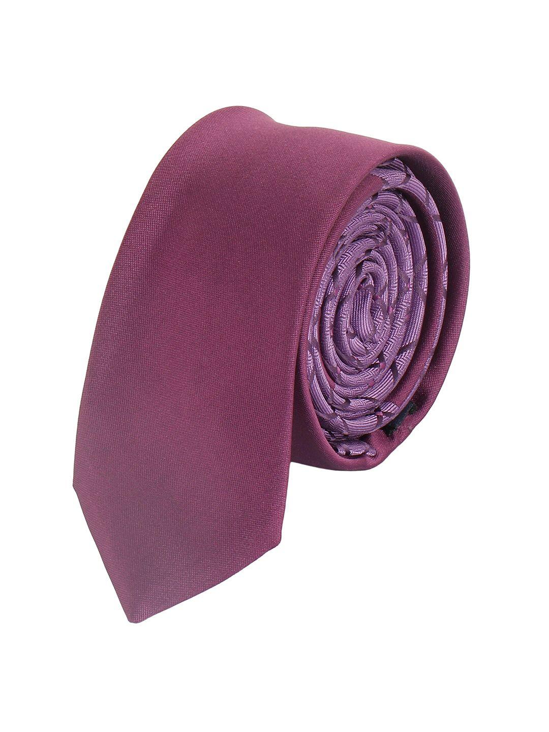 alvaro castagnino men purple woven design skinny tie