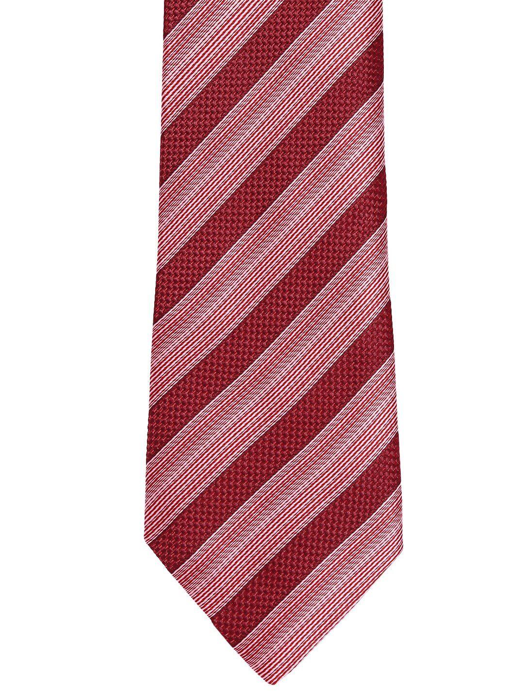 alvaro castagnino men red & pink striped broad tie