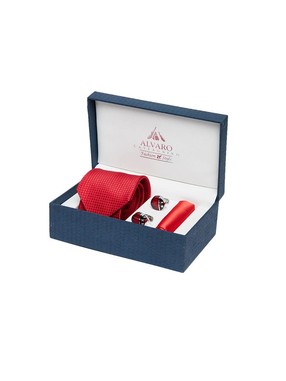 alvaro castagnino men red accessory gift set
