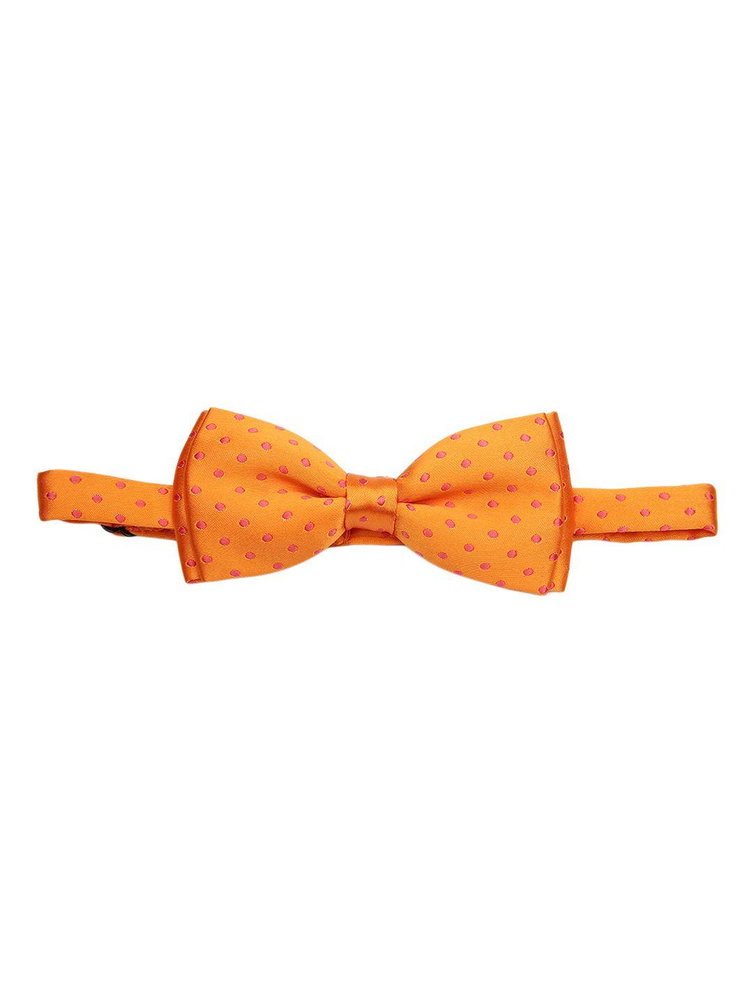 alvaro castagnino orange & pink printed bow tie