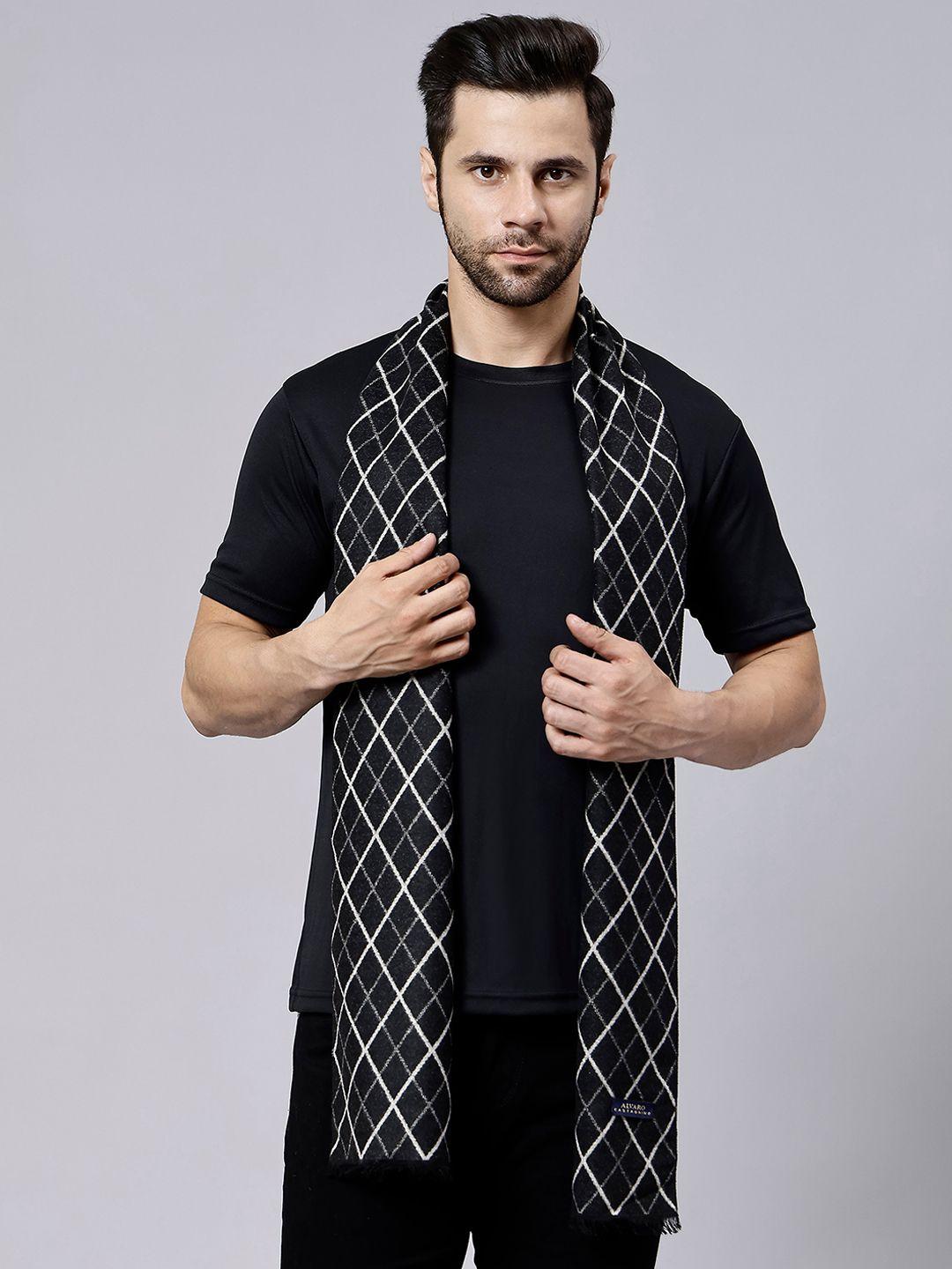 alvaro castagnino patterned woollen muffler