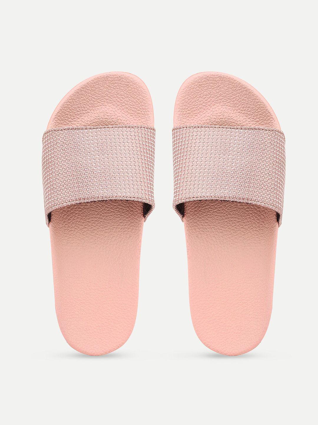 amaclass women pink embellished sliders