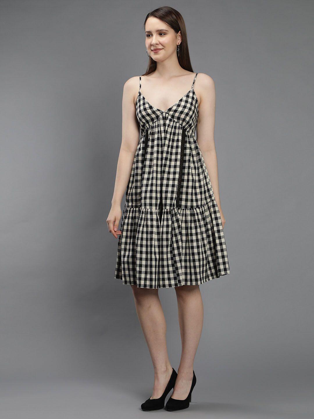 amagyaa checked empire dress