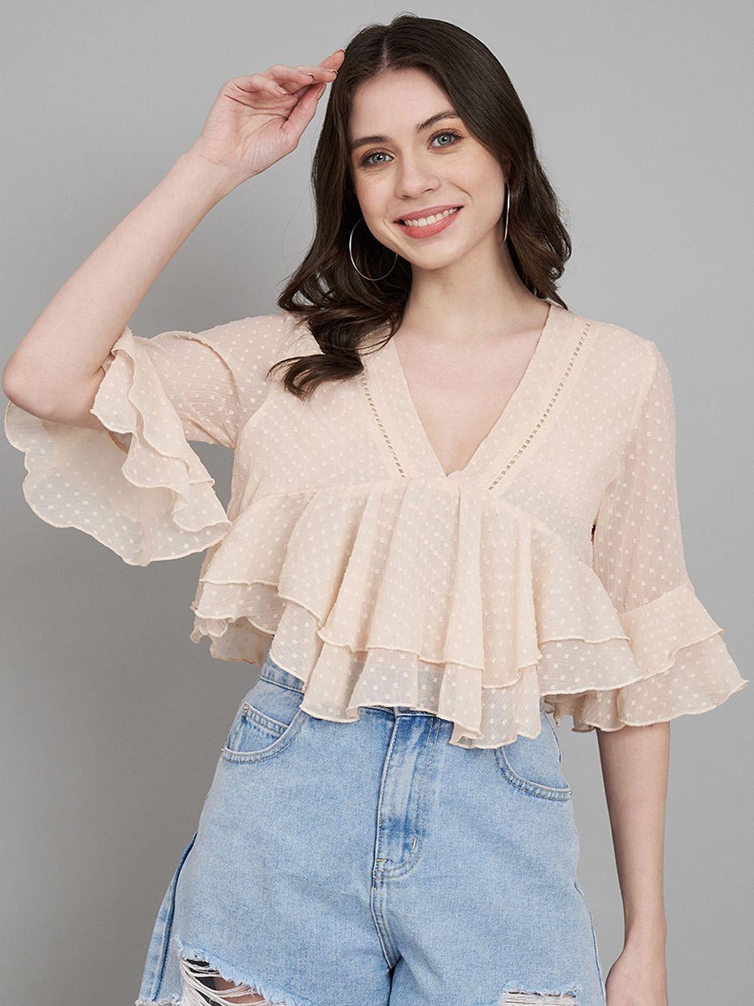 amagyaa chiffon crop top