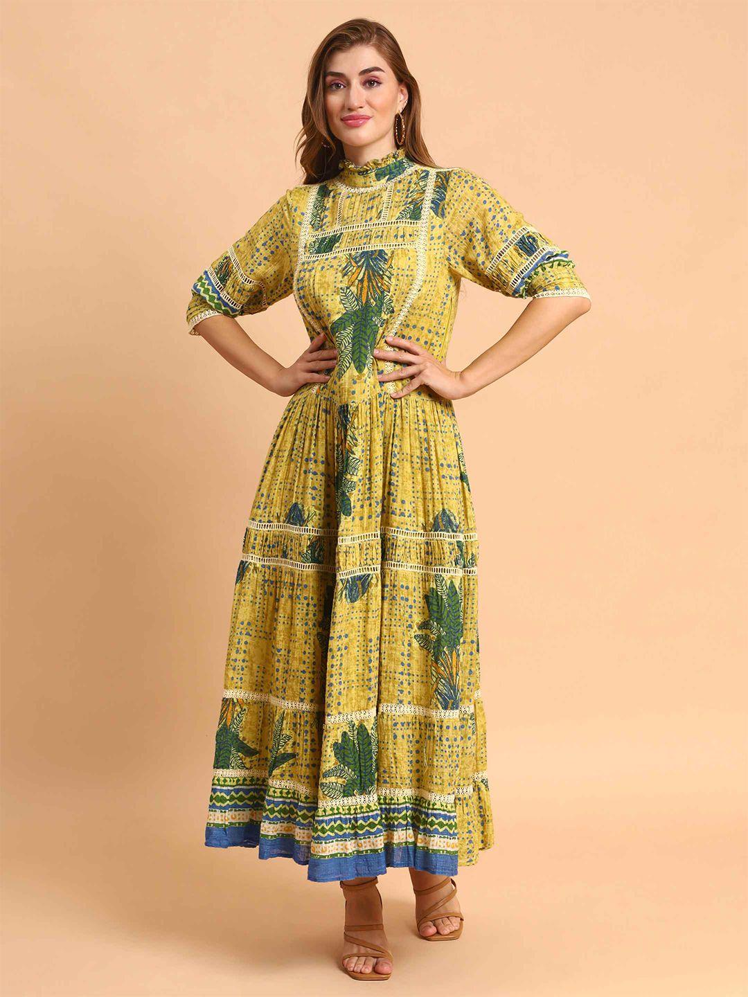 amagyaa ethnic motifs print maxi dress