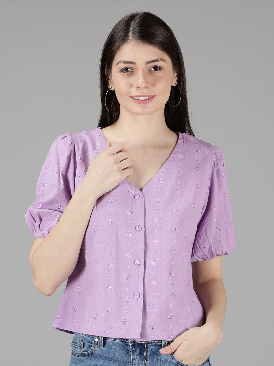 amagyaa lavender solid top