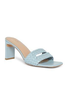 amal polyurethane slipon womens casual heels - blue
