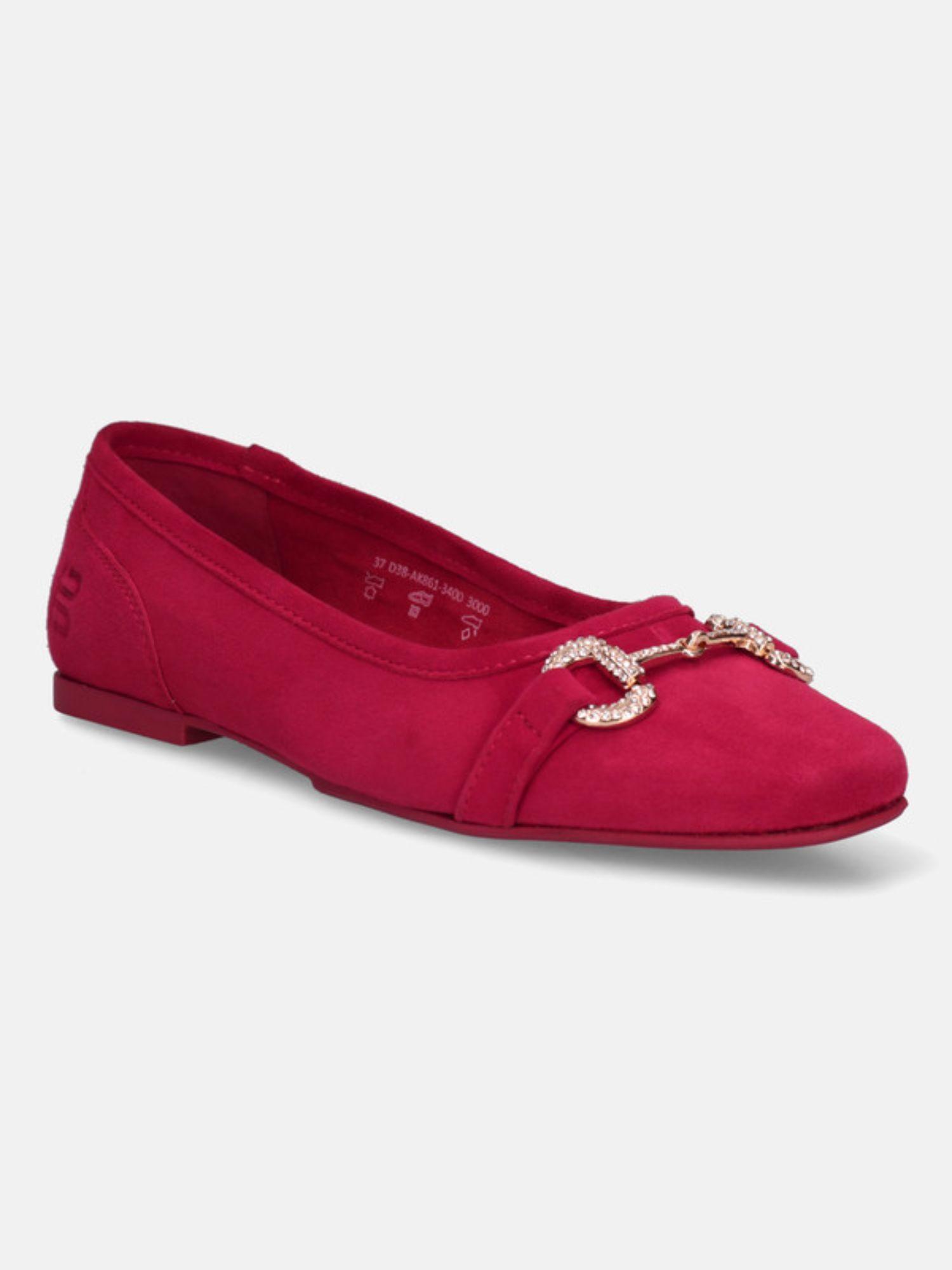 amalia red womens ballerinas