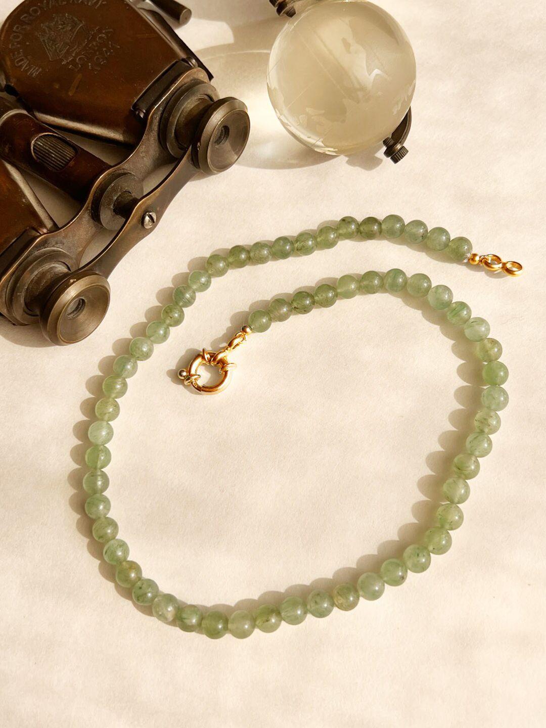 amaltaas green & gold-toned brass handcrafted chain