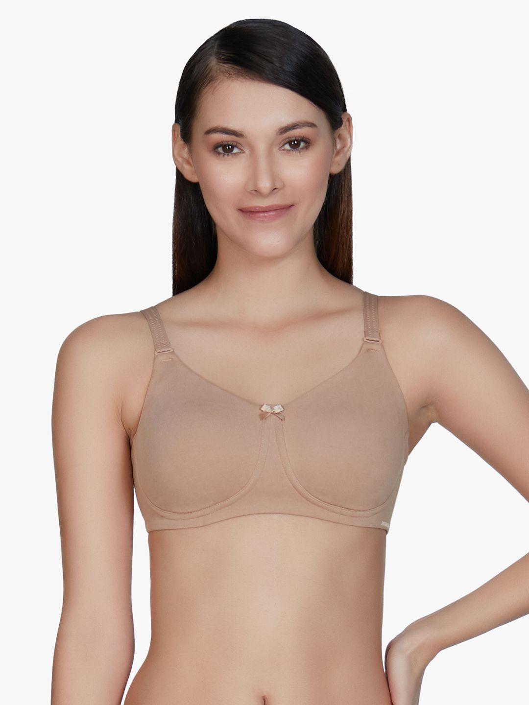 amante nude-coloured solid non-wired non padded t-shirt bra bra75301