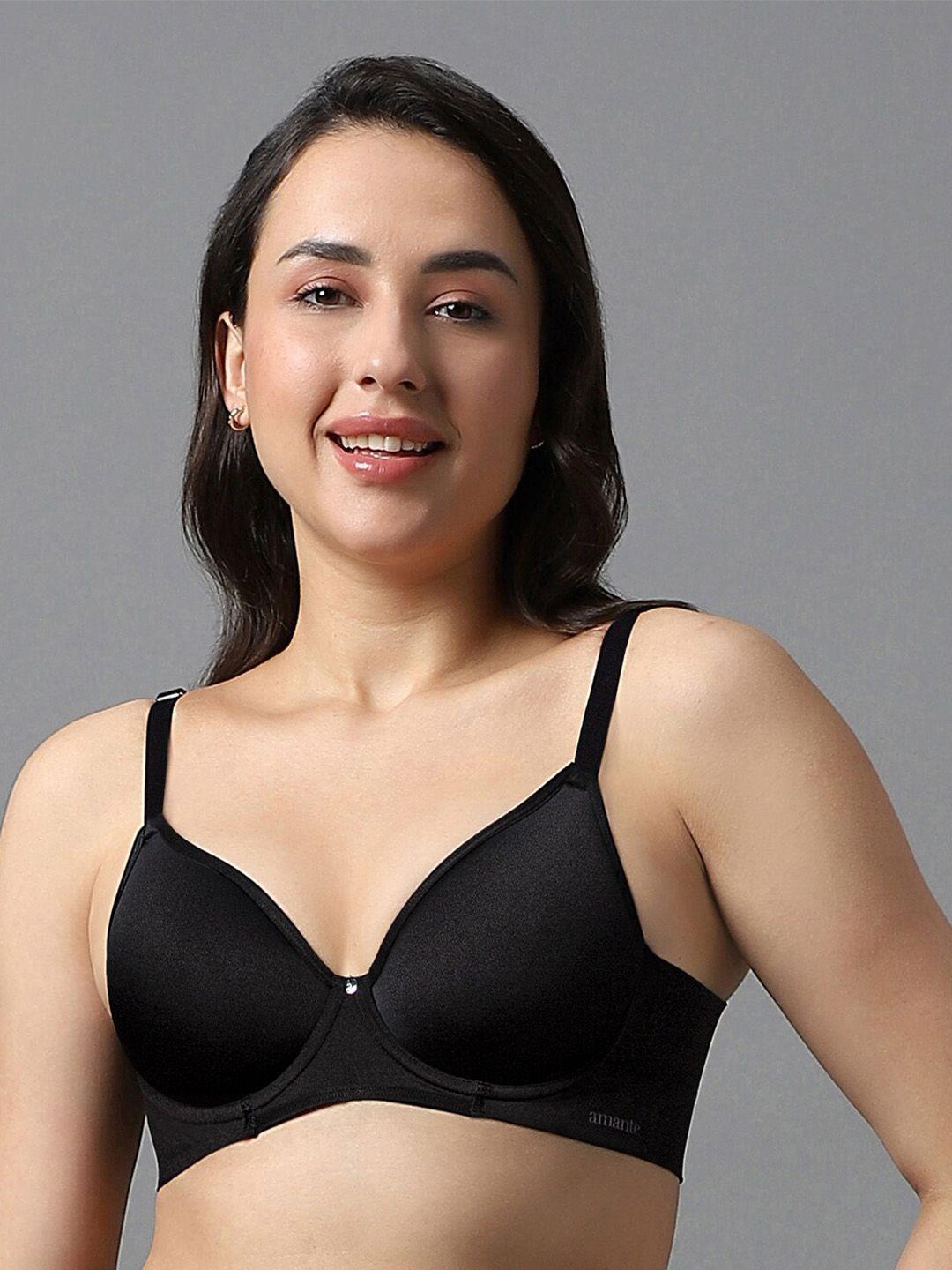 amante breathable lightly padded airy wire spacer t-shirt bra with all day comfort