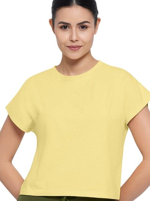 amante daisy yellow cotton sports t-shirt