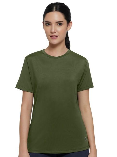 amante green regular fit sports t-shirt