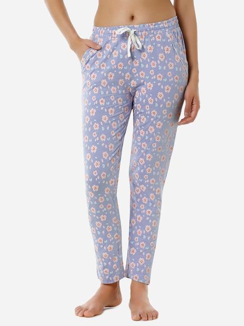 amante grey cotton floral print pyjamas
