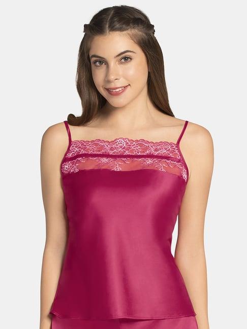 amante magenta lace work camisole