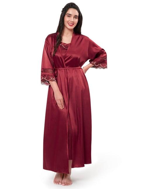 amante maroon full length robe