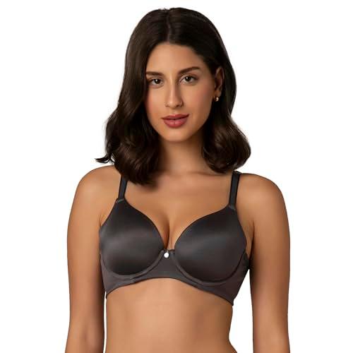 amante padded wired full coverage adjustable straps classique elegance t-shirt bra f0013 (black) (36dd)