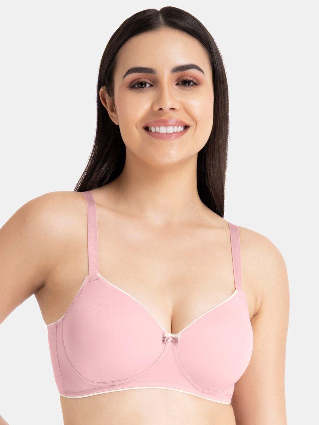 amante pink lightly padded non-wired bra