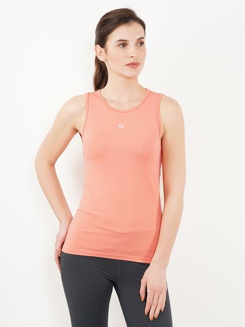 amante pink regular fit tank top