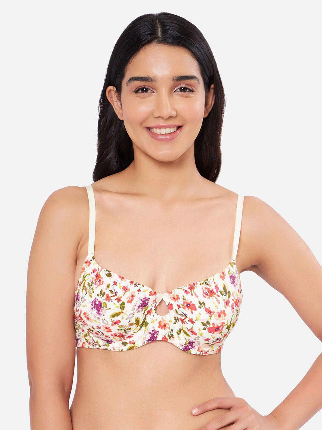 amante printed padded wired full coverage t-shirt bra