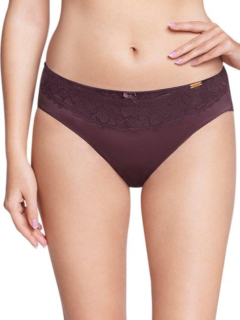 amante purple lace pattern hipster panty