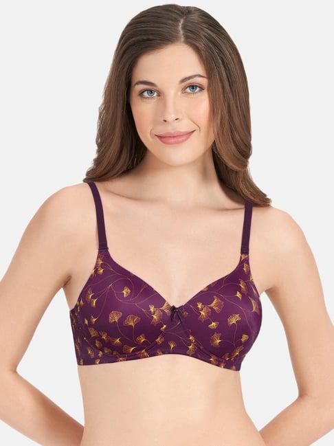 amante purple printed full coverage t-shirt bra