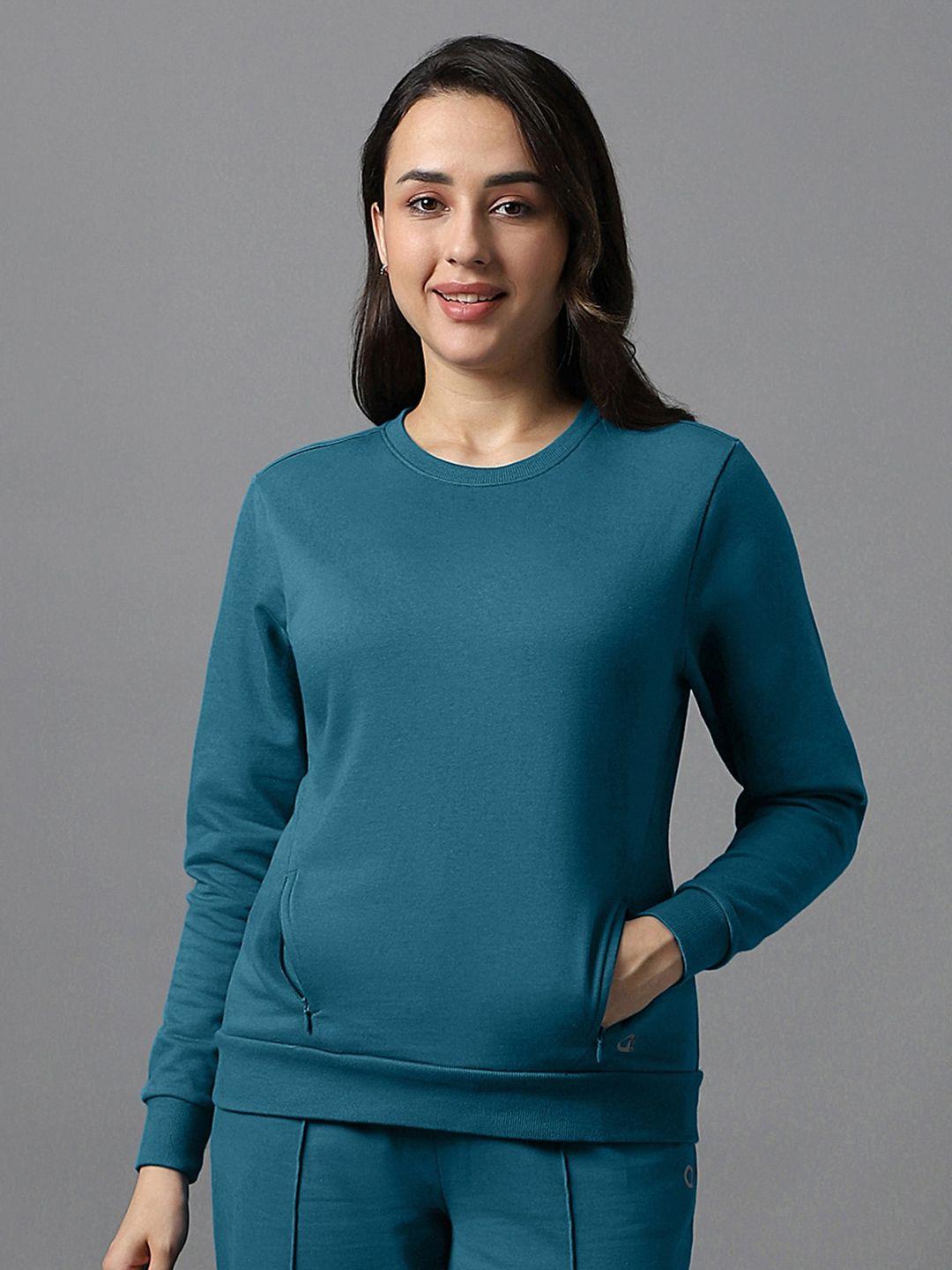 amante round neck pullover fleece sweatshirt